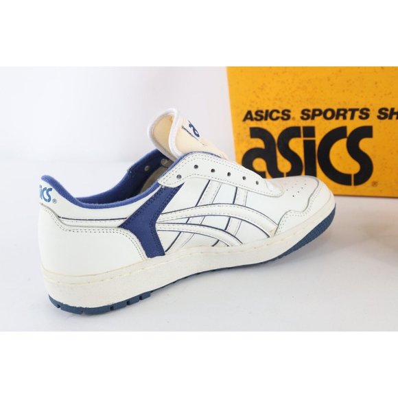 NOS Vintage 90s Asics Mens 6.5 Spell Out Outrage Lo Sneakers Shoes White Blue main image 6
